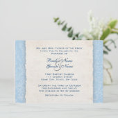 Faire-part de mariage photo du pays bleu (Debout devant)