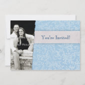 Faire-part de mariage photo du pays bleu (Dos)