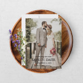 Faire-Part de Mariage Photo Écriture Moderne Save