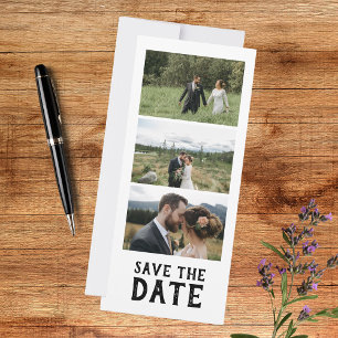 Faire-Part de Mariage Photo Écriture Moderne Save