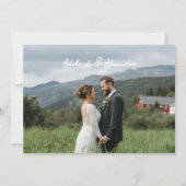 Faire-Part de Mariage Photo Écriture Moderne Save (Dos)