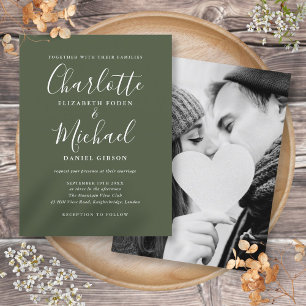 Faire-part de mariage photo écriture signature ver