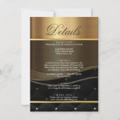 Faire-part de mariage photo en or brossé (Dos)