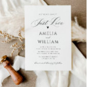 faire-part de mariage photo en script noir