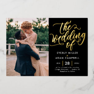 Faire-part de mariage photo en véritable feuille m