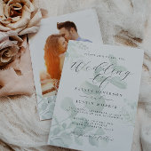 Faire-part de mariage photo Eucalyptus Greenery