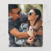 Faire-part de mariage photo Feuille Budget vert (Dos)