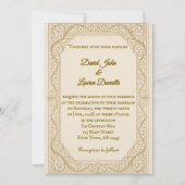 Faire-part de mariage photo Filigree Fleur (Devant)