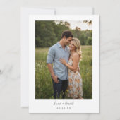 Faire-part de mariage photo Fleur sauvage aquarell (Dos)