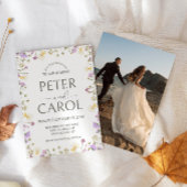 Faire-part de mariage photo Fleur sauvage aquarell