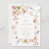 Faire-part de mariage photo fleur sauvage Bloom (Devant)