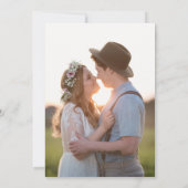 Faire-part de mariage photo fleur sauvage en beige (Dos)