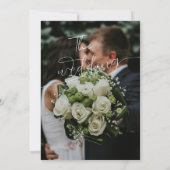 faire-part de mariage photo floral unique coloré (Dos)