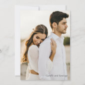 Faire-part de mariage photo florale de la Bourgogn (Dos)