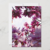 Faire-part de mariage photo florale rose estivale (Dos)