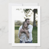 Faire-part de mariage photo florale rose vif (Dos)