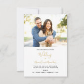 Faire-part de mariage photo Gold Script Elegant Se (Devant)