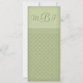 Faire-part de mariage photo Green Irish Celte Knot (Dos)