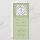 Faire-part de mariage photo Green Irish Celte Knot (Devant)