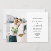 Faire-part de mariage photo horizontale classique  (Devant)