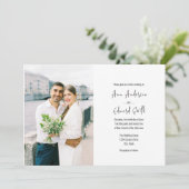 Faire-part de mariage photo horizontale classique  (Debout devant)