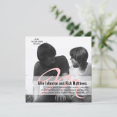 Faire-part de mariage photo initial simple Silver (Debout devant)