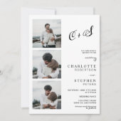 Faire-part de mariage photo initiales casual minim (Devant)