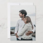 Faire-part de mariage photo initiales casual minim (Dos)