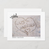 Faire-part de mariage photo "Mariés" (Devant / Derrière)