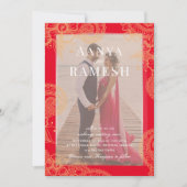 Faire-part de mariage photo Mehndi (Devant)