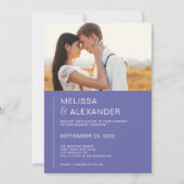 Faire-part de mariage photo minimal chic (Devant)