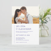 Faire-part de mariage photo minimal chic (Debout devant)