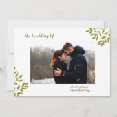 Faire-part de mariage photo minimale (Devant)