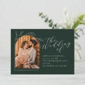 Faire-part de mariage photo minimale botanique (Debout devant)