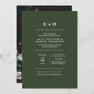 Faire-part de mariage photo minimaliste