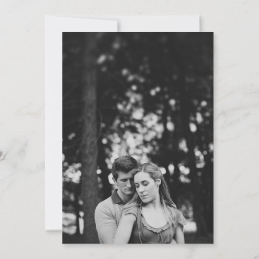 Faire-part de mariage photo minimaliste (Dos)