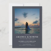 Faire-part de mariage photo minimaliste (Devant)