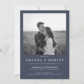 Faire-part de mariage photo minimaliste (Devant)