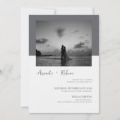 Faire-part de mariage photo minimaliste (Devant)