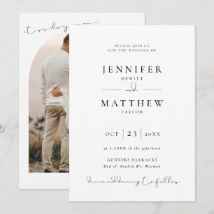 Faire-part de mariage photo minimaliste et moderne