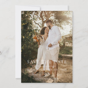 Faire-part de mariage photo minimaliste moderne