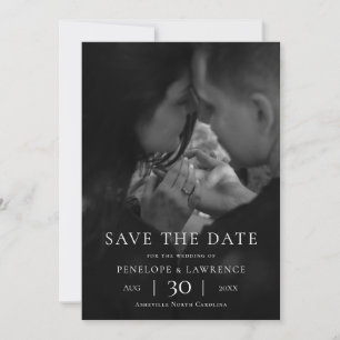 Faire-part de mariage photo minimaliste moderne