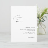 Faire-Part de Mariage Photo Minimaliste Moderne (Debout devant)