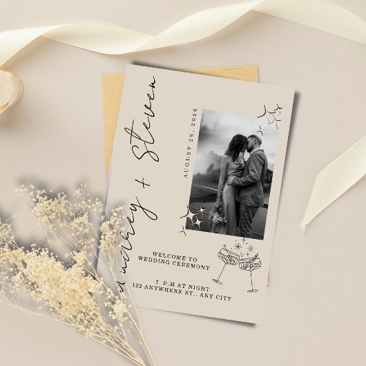 Faire-Part de Mariage Photo Minimaliste Moderne