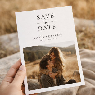 Faire-Part de Mariage Photo Minimaliste Moderne