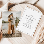 Faire-part de mariage photo minimaliste moderne