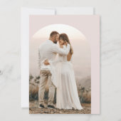 Faire-part de mariage photo minimaliste moderne en (Dos)