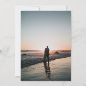 Faire-part de mariage photo minimaliste noir blanc (Dos)