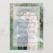 Faire-part de mariage photo moderne