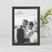Faire-Part de Mariage Photo Moderne (Debout devant)